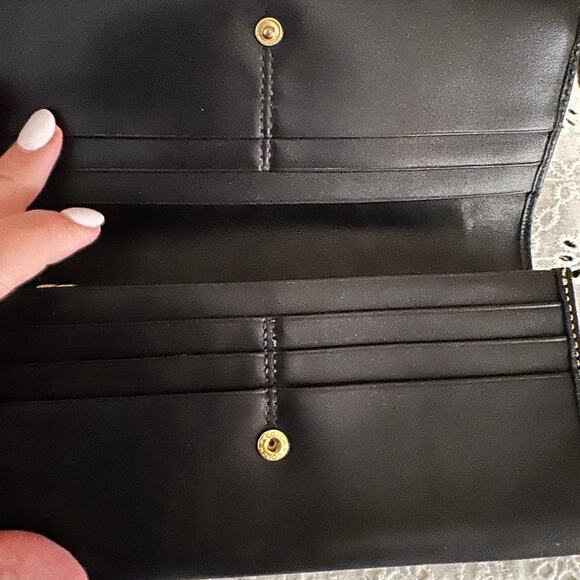 Coach Black Wallet Legacy Interlocking Lock - Picture 2 of 5